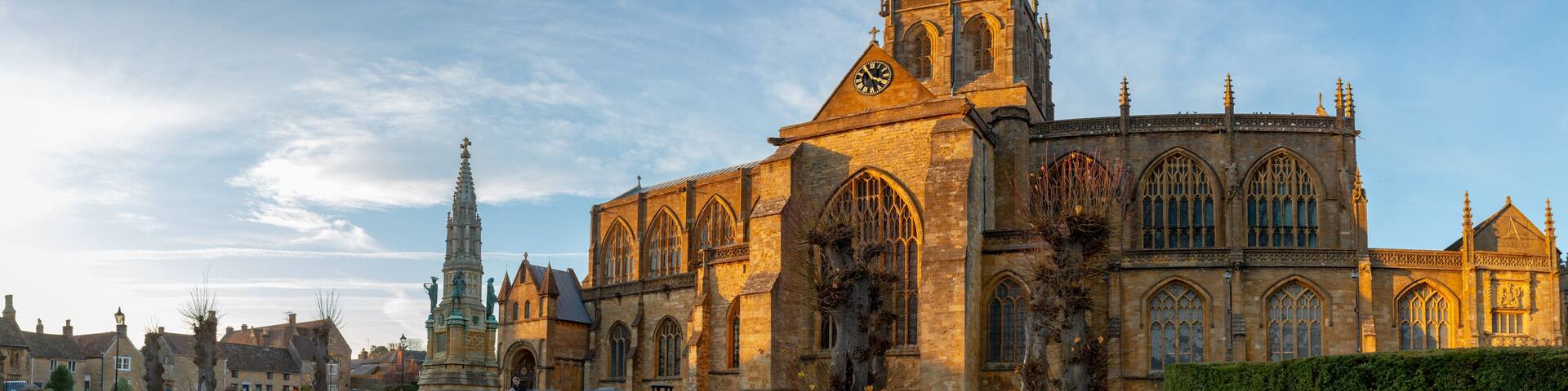 Sherborne Abbey in Autumn