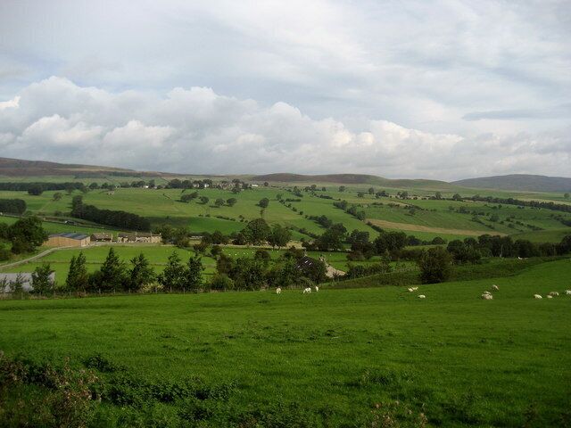 View over Thornber Looking north from above Thornber across splendid countryside towards Hare Head and Barden Moor beyond.