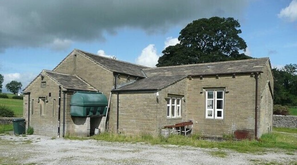 The Richard Tottie Memorial Hall, Coniston Cold. The front of this building is shown on 1331005, so I have submitted a view from the rear. An internet search found the following quote from an art sale catalogue: "Coniston Hall was sold in 1969 by order of the executors of Mrs. Tottie's son, the late Richard Tottie".