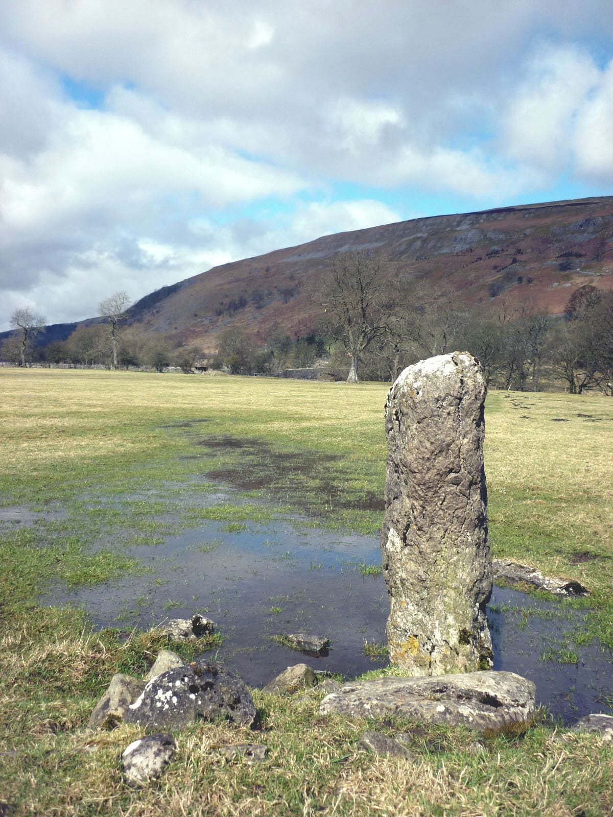 Stone pillar, Littondale Near Hawkswick Bridge. It may have been a gatepost once.