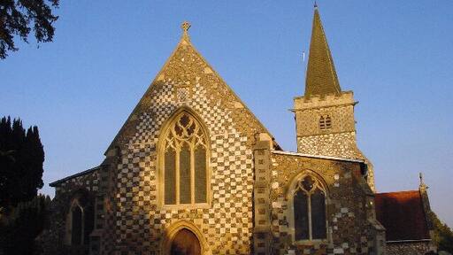 Church of England parish church of St Peter, Burnham, Buckinghamshire, seen from the west