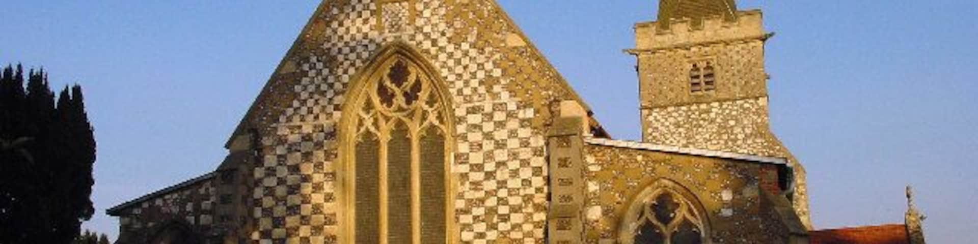 Church of England parish church of St Peter, Burnham, Buckinghamshire, seen from the west