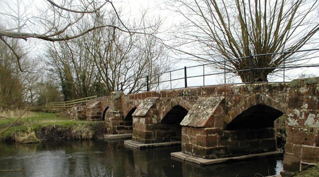 15th-century packhorse bridge over the River Blythe at Hampton-in-Arden, Warwickshire