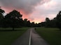 Sunset in the park, lovely place for an evening walk