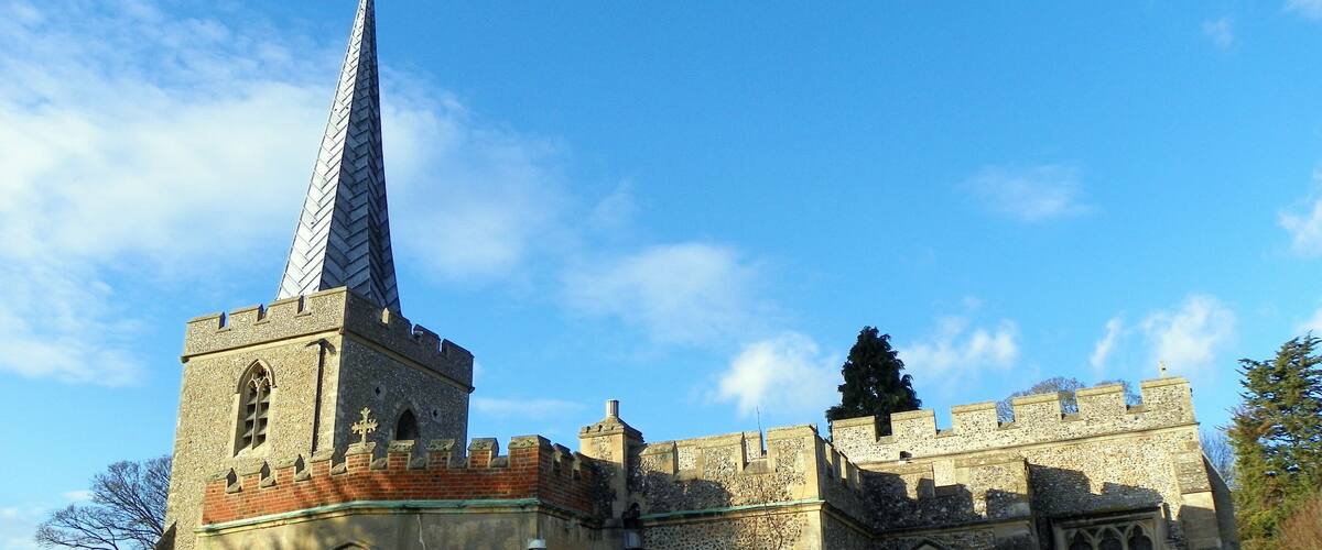 St Nicholas' Church, Stevenage, Hertfordshire. Photographed on 23 January 2014.