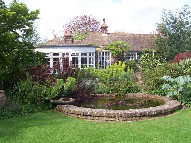 Denman's Cottage Looking North in Denman's Garden. For more details see http://www.denmans-garden.co.uk