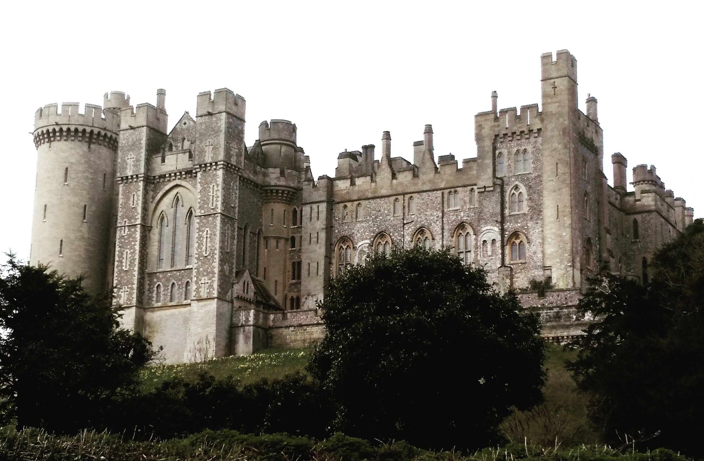 An imposing castle against the grey March sky #instone