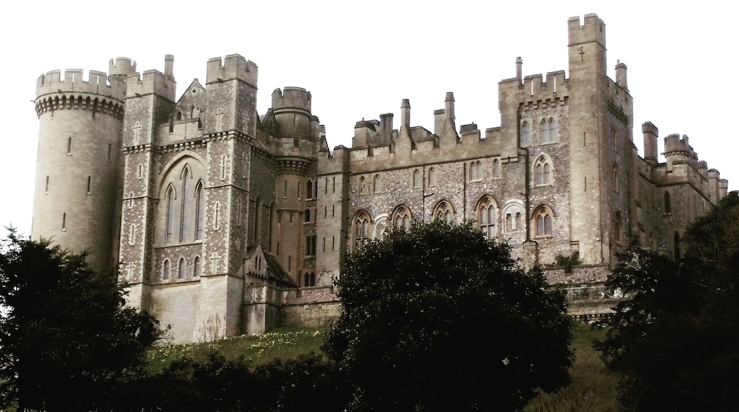 An imposing castle against the grey March sky #instone