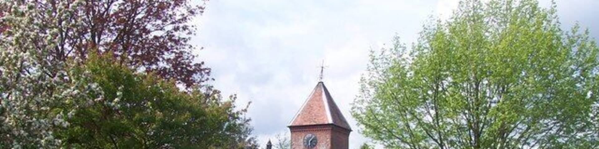 Towards the Clock House, in Denmans Garden Looking north.