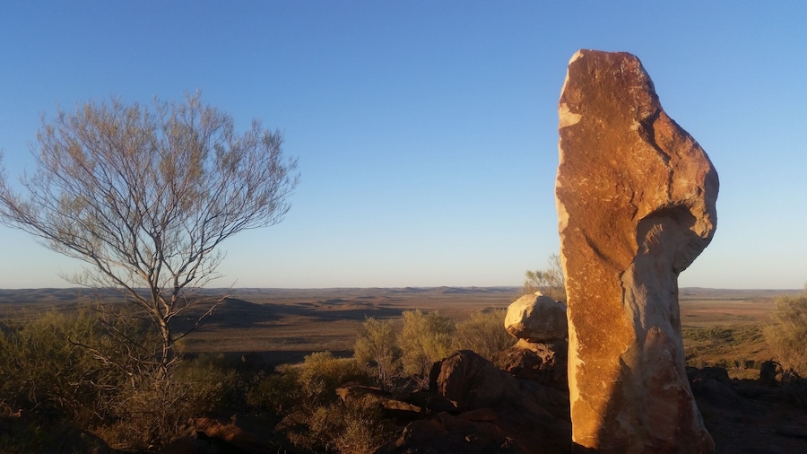 A summer sunset taking in the vast skies and impeccable colours of the outback