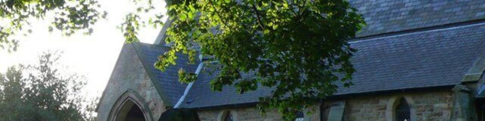 St Mary's Longnewton The churchyard and west porch.