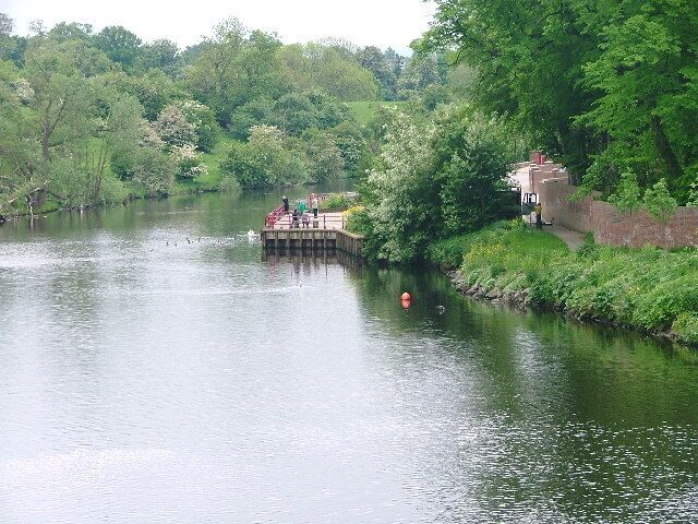 River Tees, Yarm. Taken from Yarm Bridge looking downstream.