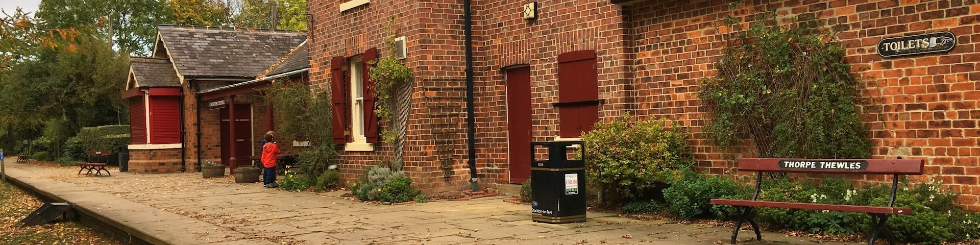These tea rooms are in the old Station house in Thorpe Thewles. It's on an old disused railway line. Now the Home of a family park, walking and cycling routes and even has an observatory