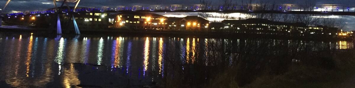 Infinity bridge on the Tees at night.
#River photo challenge