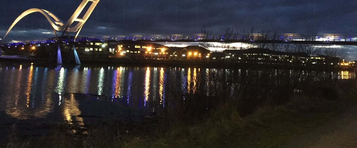 Infinity bridge on the Tees at night.
#River photo challenge