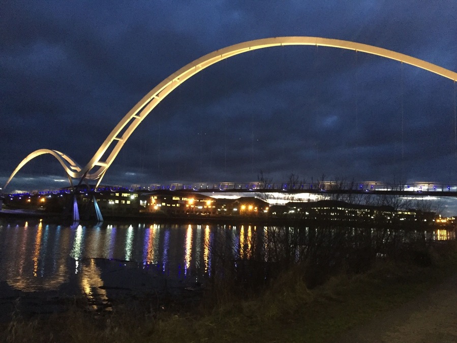 Infinity bridge on the Tees at night.
#River photo challenge