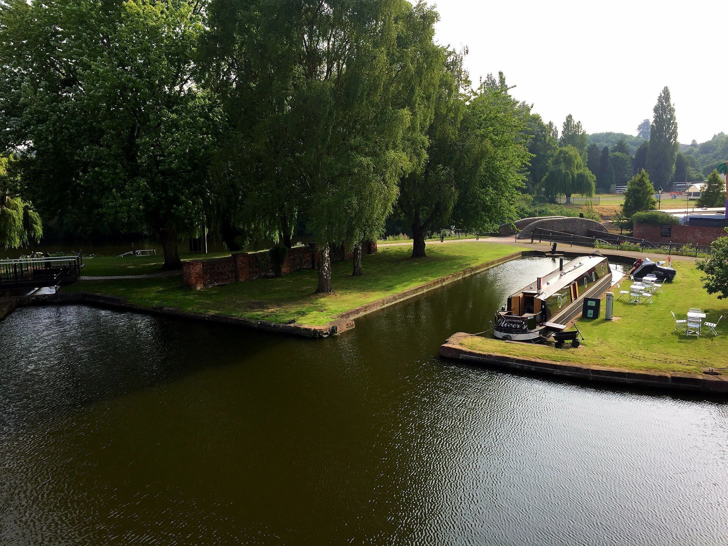 The narrowboat coffee shop, river Severn at Stourport On Severn. #River