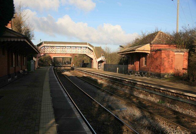 Wilmcote Station Looking North towards Birmingham this station is the last stop before Stratford on Avon now the end of the line. Once the railway continued past Stratford on through Broadway and onwards to Cheltenham.