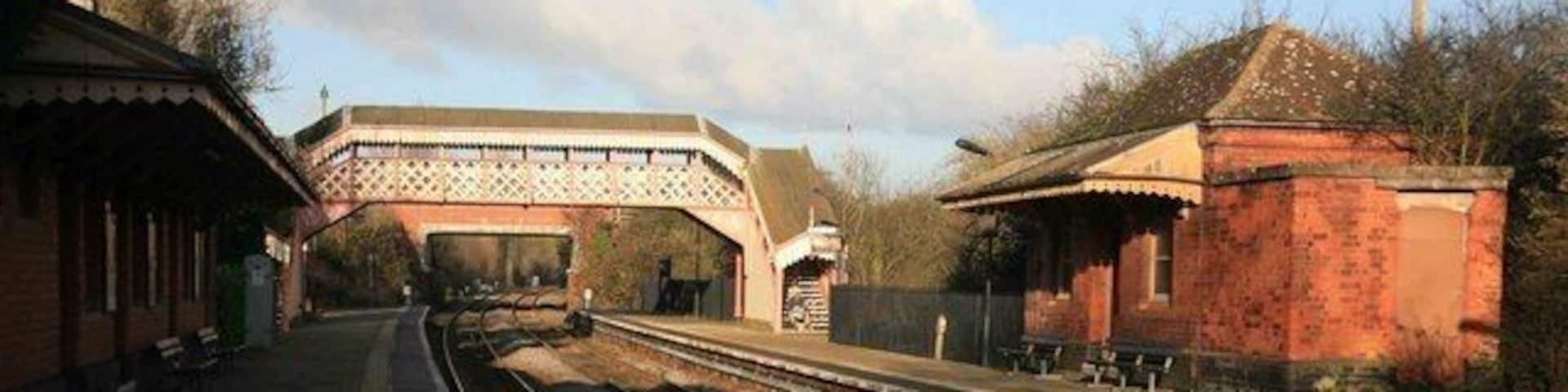 Wilmcote Station Looking North towards Birmingham this station is the last stop before Stratford on Avon now the end of the line. Once the railway continued past Stratford on through Broadway and onwards to Cheltenham.