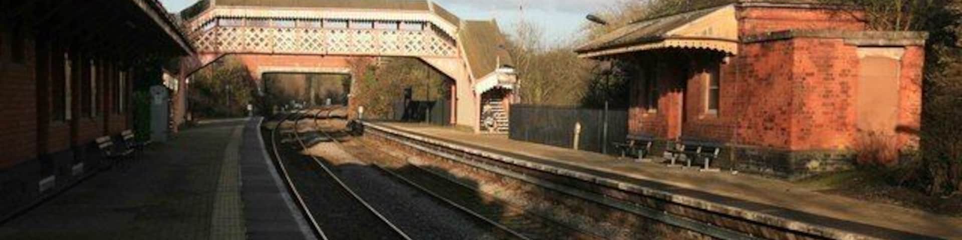 Wilmcote Station Looking North towards Birmingham this station is the last stop before Stratford on Avon now the end of the line. Once the railway continued past Stratford on through Broadway and onwards to Cheltenham.