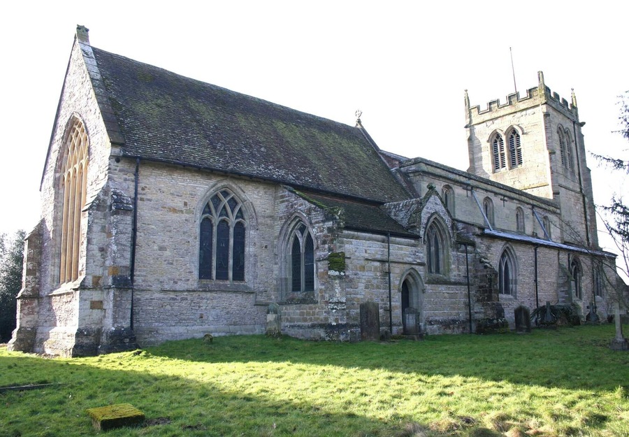 Church of St James the Great, Snitterfield The North side of the church.