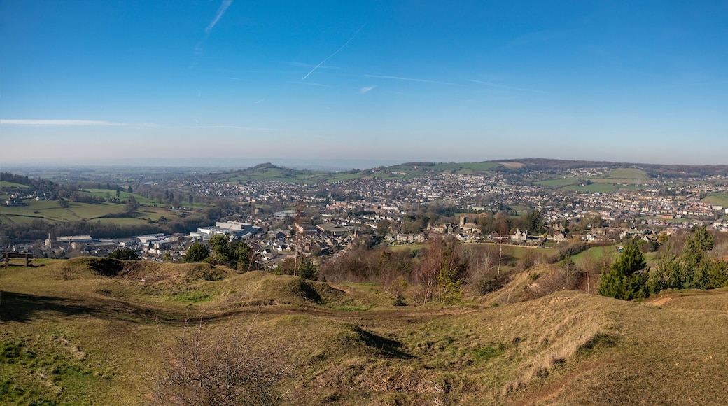 Panoramic view of Stroud from Rodborough Hill, Gloucestershire, United Kingdom