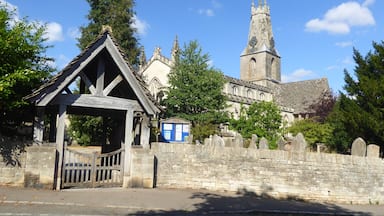 Holy Trinity Church in Minchinhampton as seen from Bell Lane.