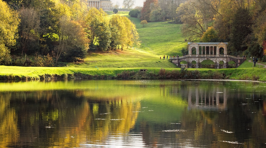Autumn in Prior Park Landscape Garden in Bath, Somerset, England