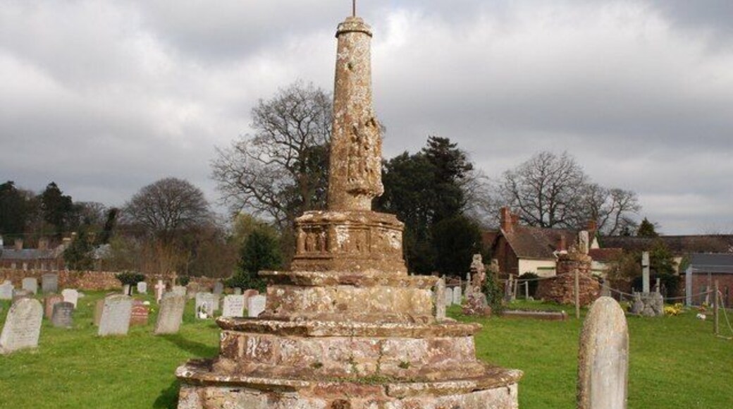 14th-century stone cross in St Mary the Virgin's parish churchyard, Bishops Lydeard, Somerset