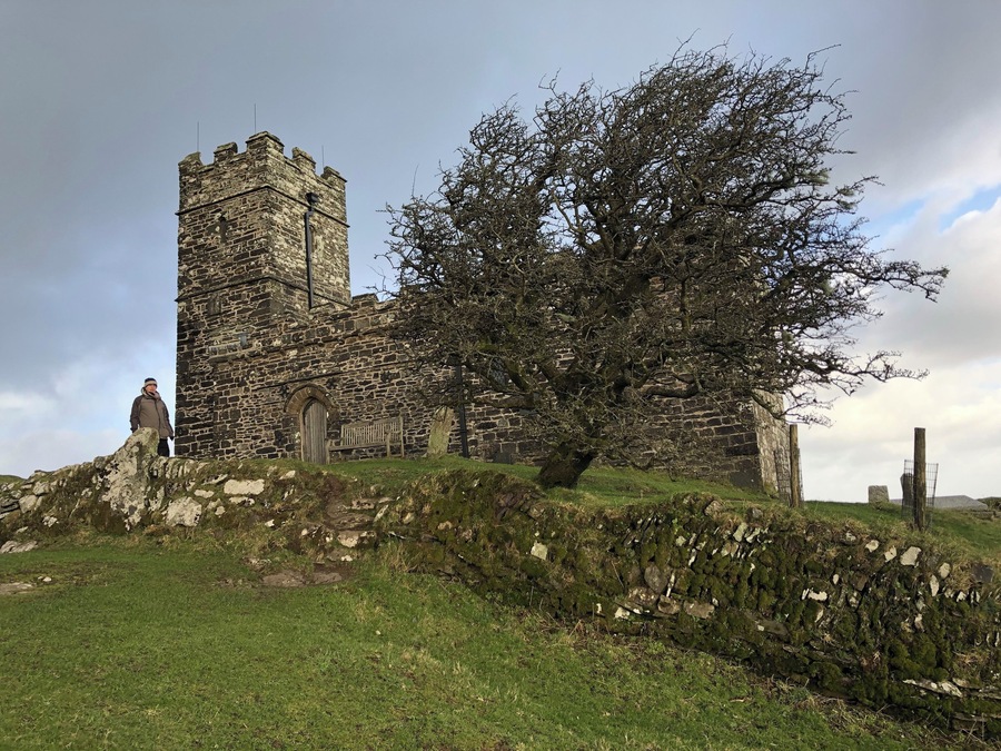 We were driving around and came across this beautiful little church on a hill. We decided to walk to it through a hail storm. It is a 12th century church and is the highest church in England. The rock that it rests on is formed from basaltic lava which was formed 350 million years ago in a shallow sea. It is unusual as the rest of the moor is mostly made of granite.