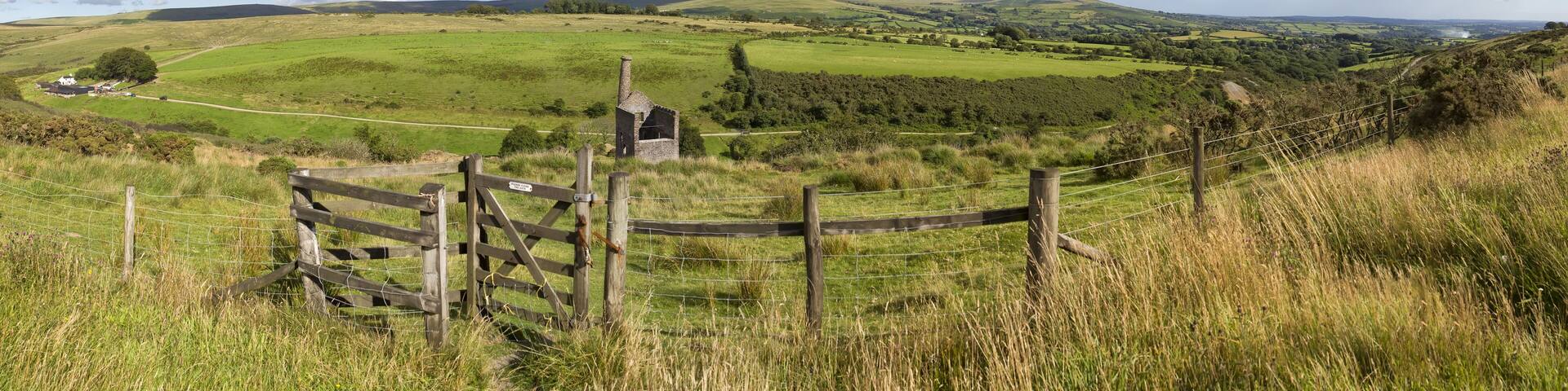 The ruins of Wheal Betsy Engine House in Devon