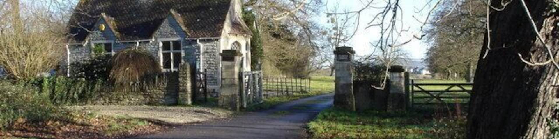 The Lodge, Twyning Manor Lodge at the entrance gate to Twyning Manor.