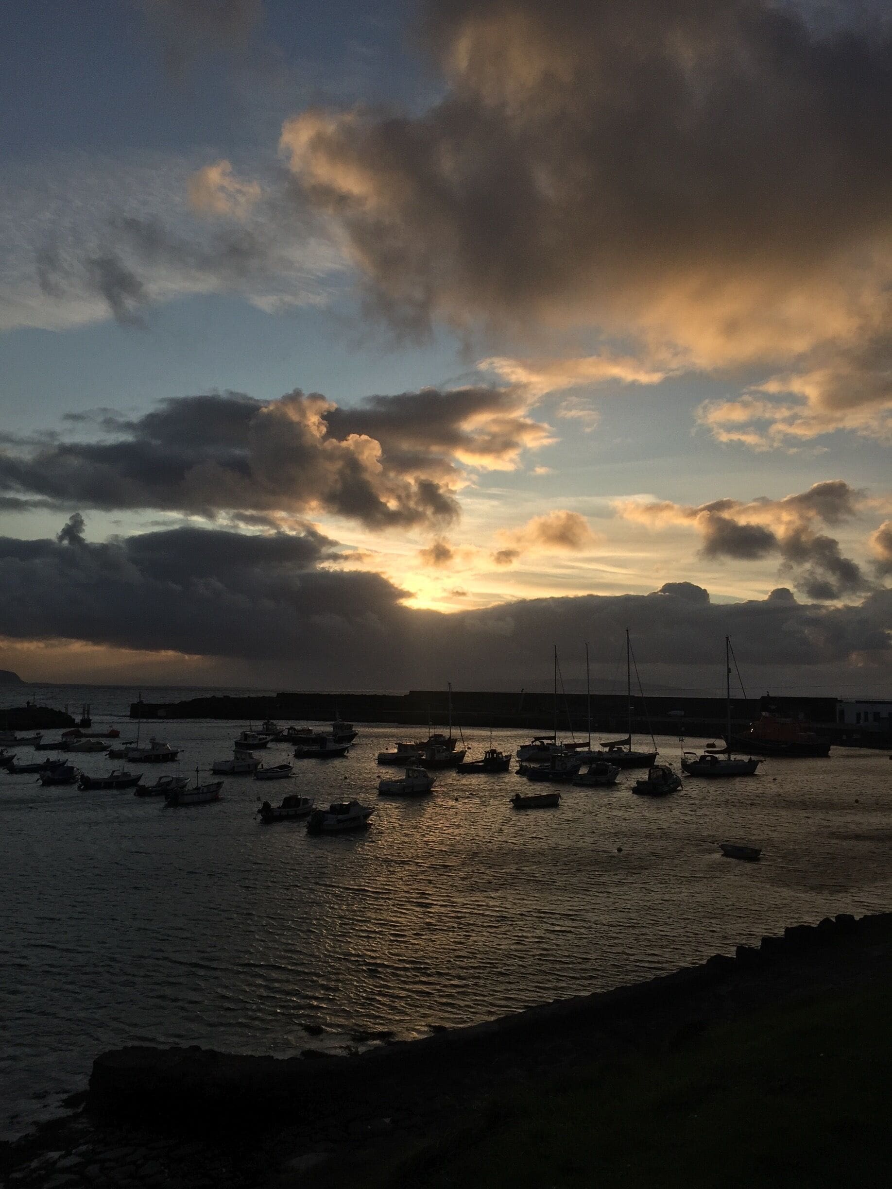 Called into Portrush for a meal & caught this on my iPhone. Lovely view and great food at the Neptune & Prawn!