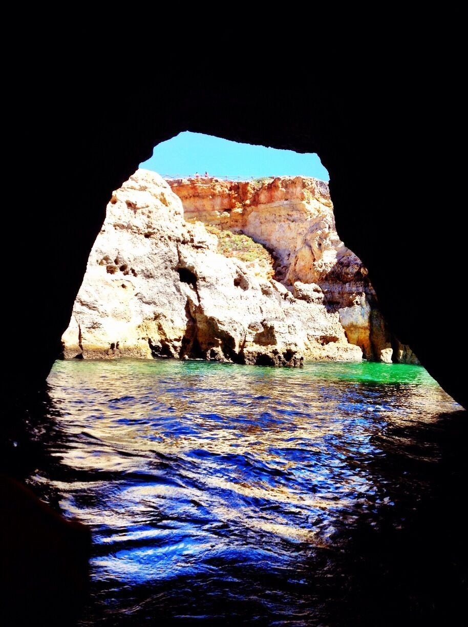 I'm not sure which is more exciting, entering each sea cave or the colorful views of the coastline as we exit!!! #benagil #sea #cave #ocean #water #portgal