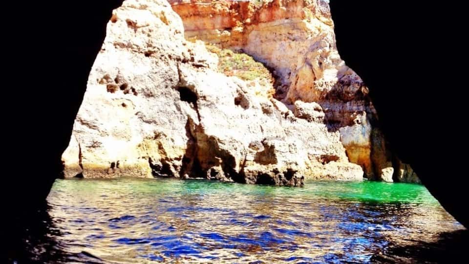 I'm not sure which is more exciting, entering each sea cave or the colorful views of the coastline as we exit!!! #benagil #sea #cave #ocean #water #portgal