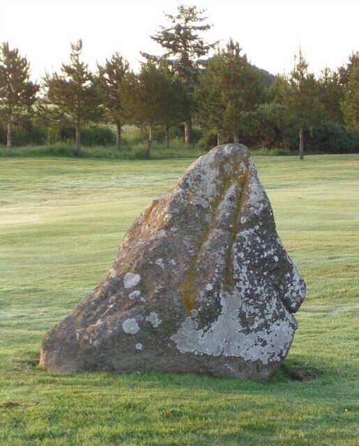The Grenago Stane The Grenago or Groaning Stane, on the present day golf course. In legend the Earl of Buchan lay beside the stone crying and groaning after his defeat by King Robert the Bruce at the battle of Barra hill on 23rd May 1308