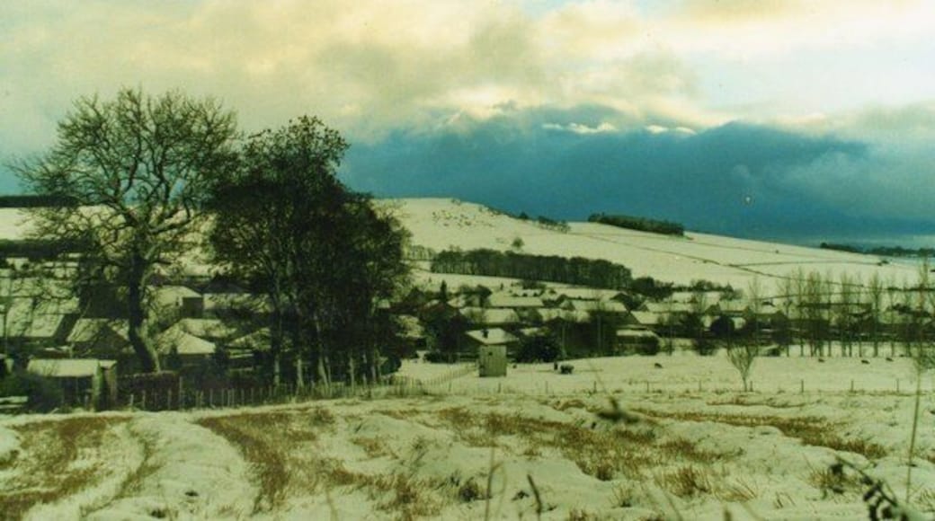 Coutens fields in snow From the old road near the quarry, Oldmeldrum under snow fields that are now built over by new housing.