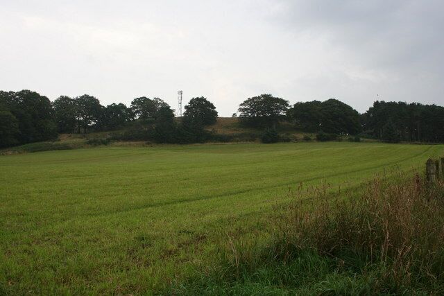 Tauch Hill from Kintore Looking up to Tauch Hill, with phone mast on top.