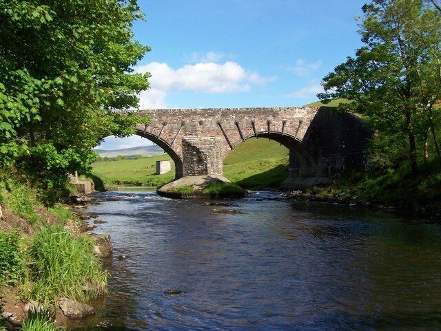 Bridge over Allan Water. This bridge is north of Kinbuck
