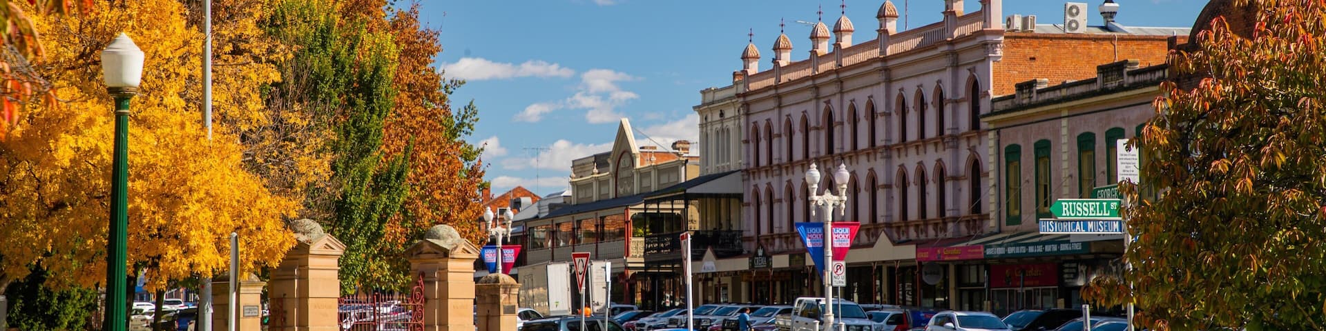 Bathurst featuring a small town or village and a park