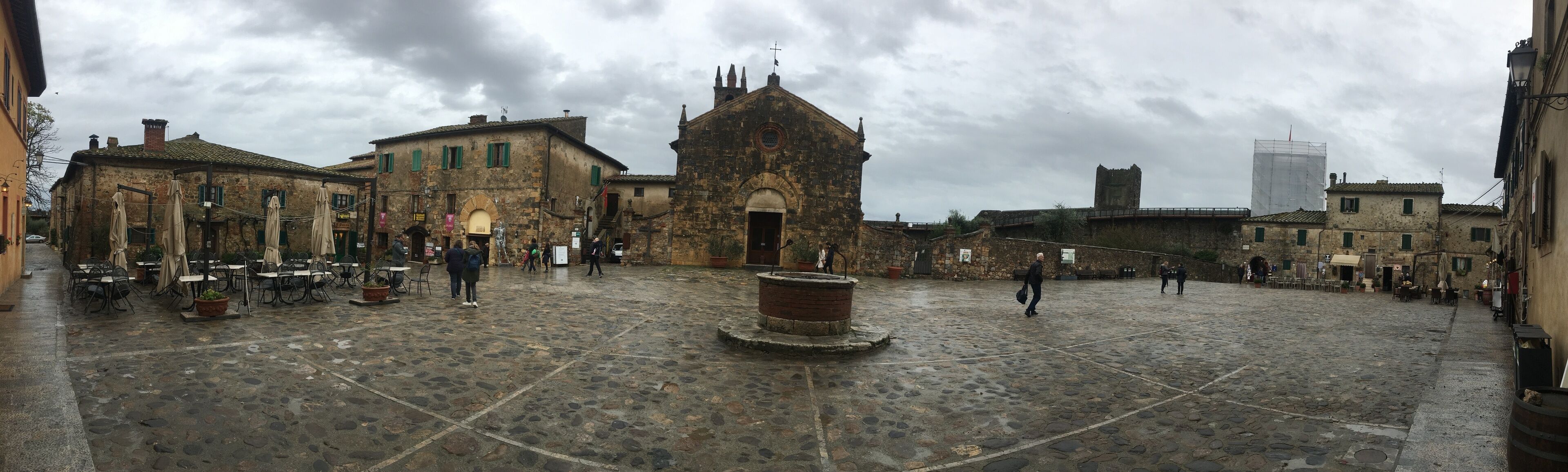 The main square of the fortress of Monteriggioni