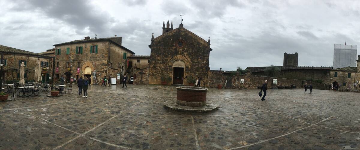 The main square of the fortress of Monteriggioni