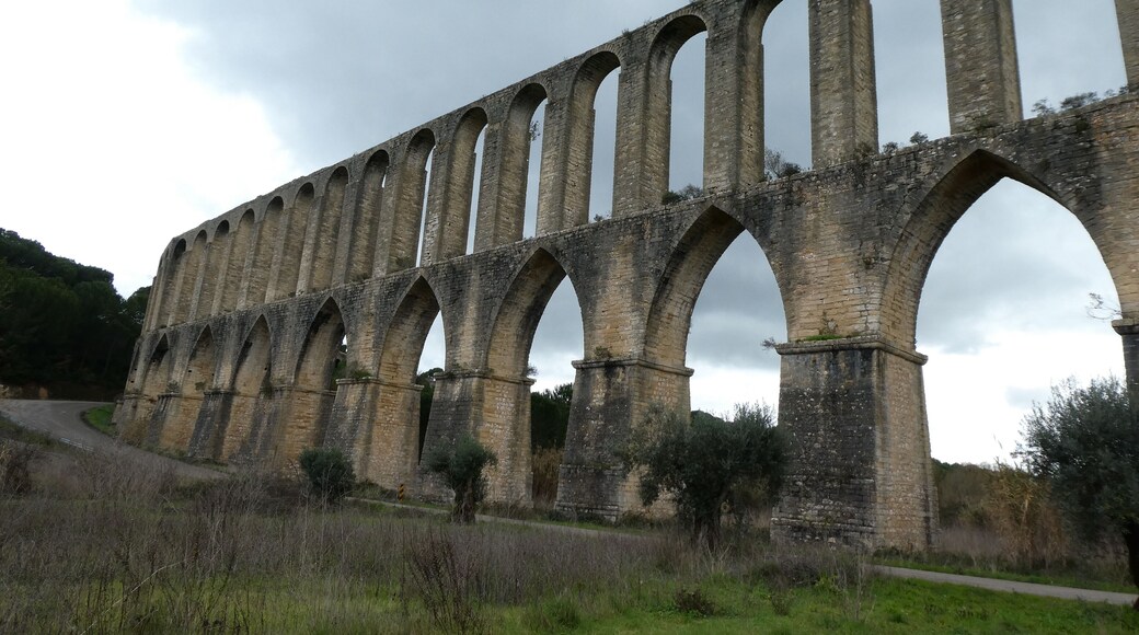 This aqueduct brings water from the countryside into the Knights Templar castle of Tomar. The structure is magnificent and you can walk across the top of it.