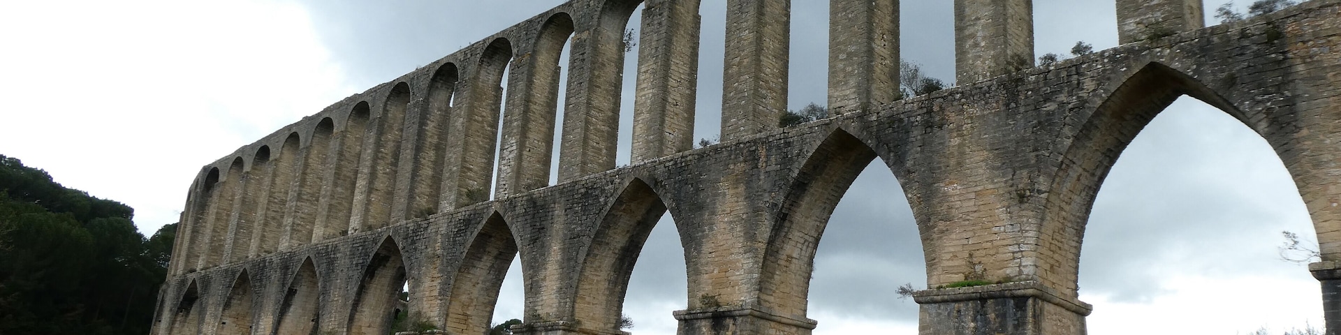 This aqueduct brings water from the countryside into the Knights Templar castle of Tomar. The structure is magnificent and you can walk across the top of it.