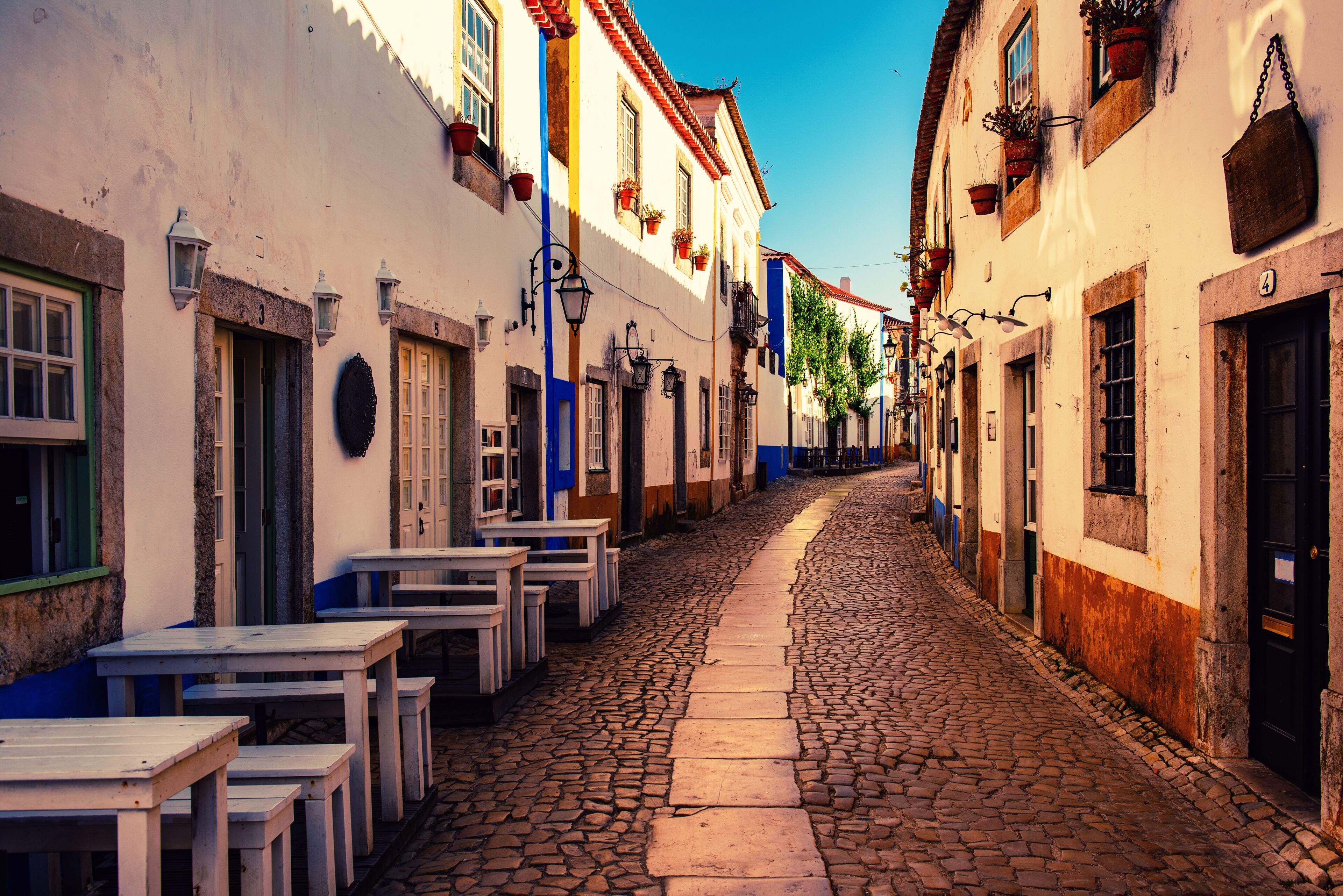 View of Obidos streets, Leiria district, Portugal