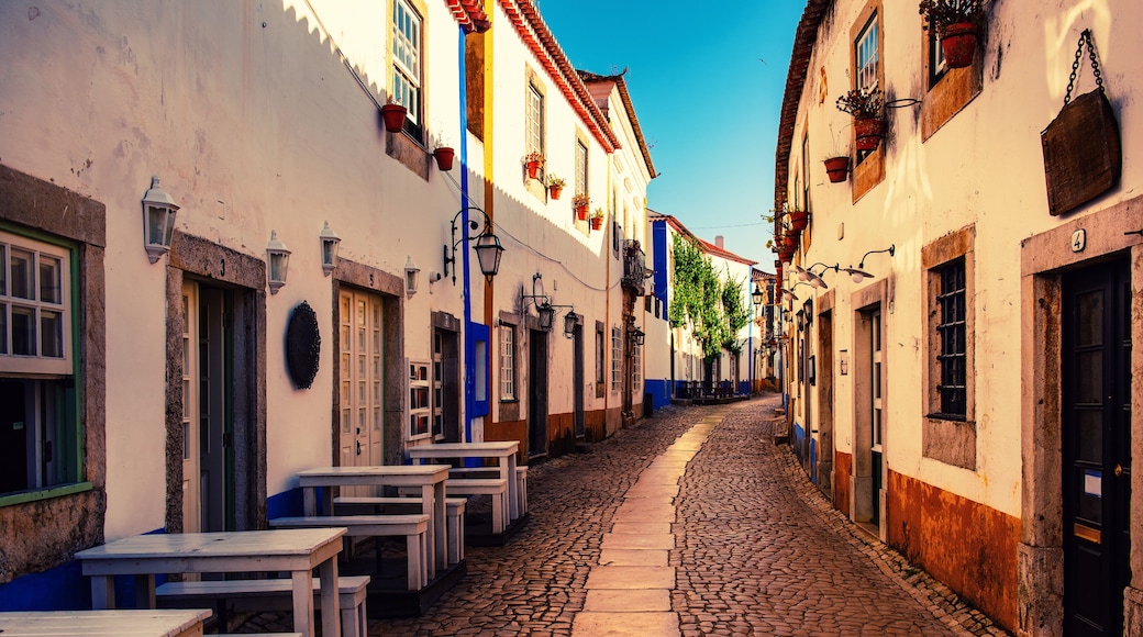 View of Obidos streets, Leiria district, Portugal