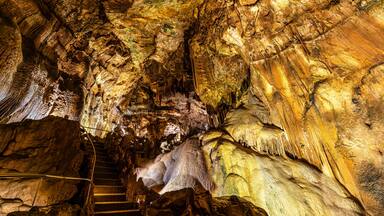 Mira de Aire Caves, Grutas de Mira de Aire at Leiria, Portugal. A set of limestone caves in Porto de Mos