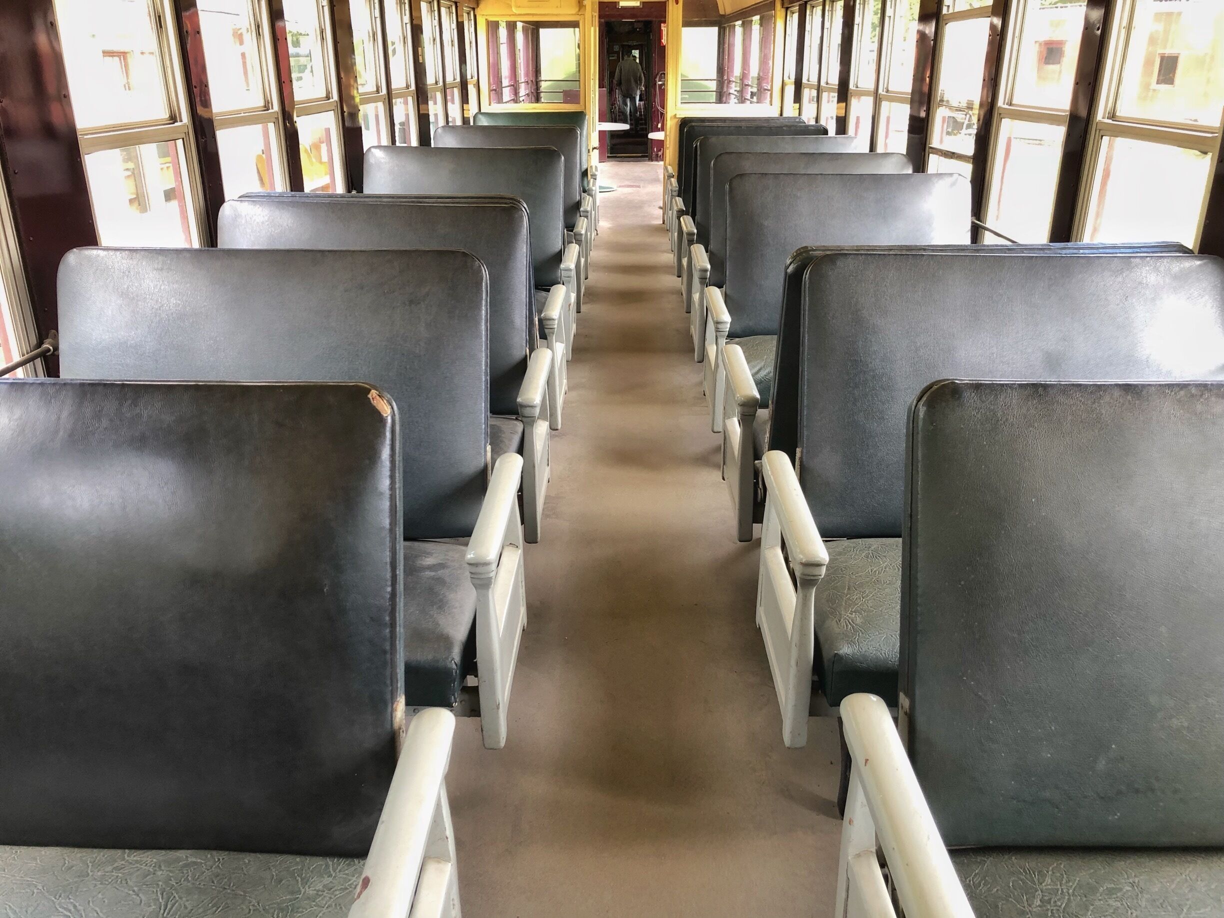 We spent some time wandering through the old trains. My 6yo nephew loved it! The seats reminded me of the old “red rattlers” that ran in Sydney in the 1980s