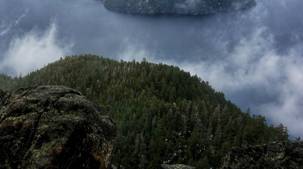 Overcast from the look out at St. Marks summit of Howe Sound.