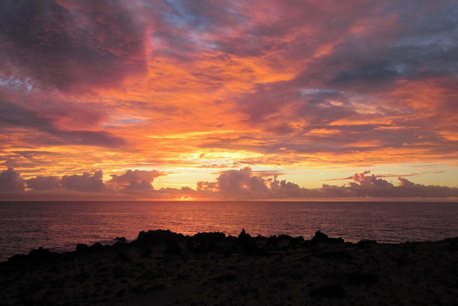 Sunrise. Charco del Palo, Lanzarote.